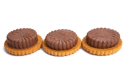 cookies with chocolate isolated