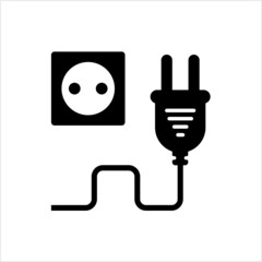 Plug Socket Icon, Electric Plug Socket Icon