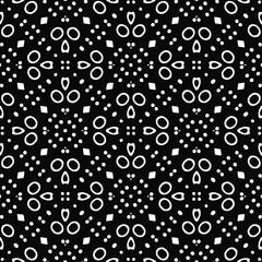 Seamless vector pattern in geometric ornamental style. Black  ornament.
