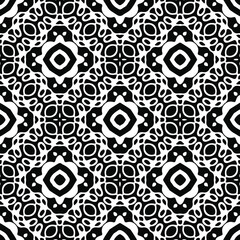 Seamless vector pattern in geometric ornamental style. Black  ornament.
