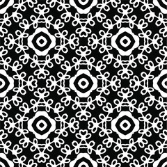Seamless vector pattern in geometric ornamental style. Black  ornament.
