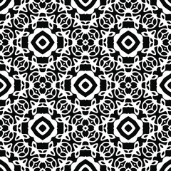 Seamless vector pattern in geometric ornamental style. Black  ornament.

