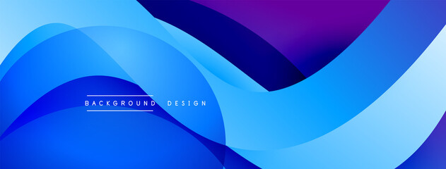 Abstract overlapping lines and circles geometric background with gradient colors