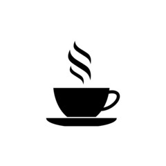 Coffee cup icon isolated on white background