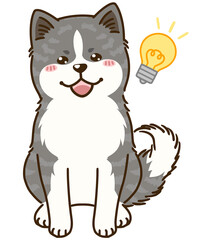 思い付く秋田犬（虎毛）