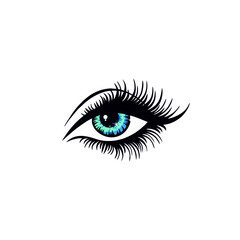 beauty industry logo female eye makeup eyelash extension beauty salon