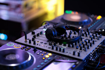 DJ setup at a live event
