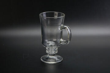 Empty glass cup for drinks