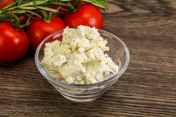 Soft cream cheese with herbs