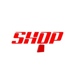 Word shop icon isolated on white background