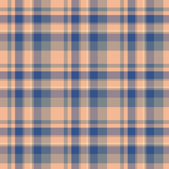 Plaid seamless pattern. Vector background of textile ornament. Flat fabric design.
