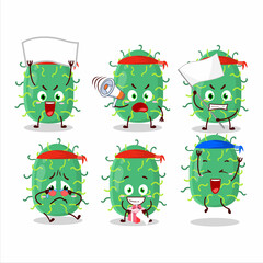 Mascot design style of zygote virus character as an attractive supporter