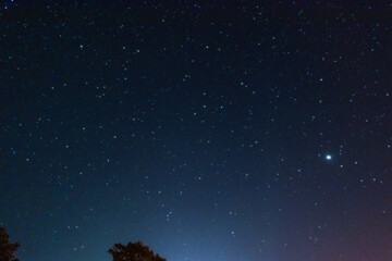 Fototapeta na wymiar starry night sky. Night sky stars view in Austria 