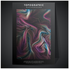 Shades of geometric holographic. Futuristic holographic poster with gradient mesh.