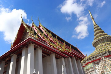 Grand palace in Bangkok closed during corona pandemic. Travelling in summer