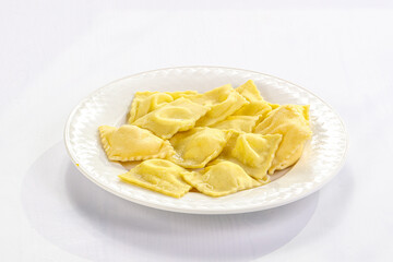 Italian traditional dumplings tortelini with meat