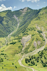 Caucasus mountain near the Georgian Military Highway, HDR Image