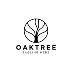 simple oak tree logo design