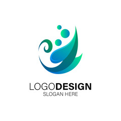 leafs and organic logo design