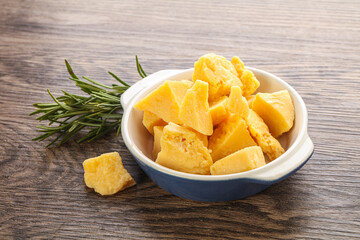 Pieces of delicous parmesan cheese