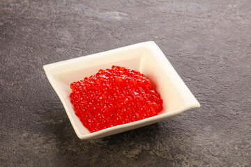 Luxury delicous red salmon caviar