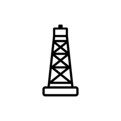 Oil rig icon isolated on white background