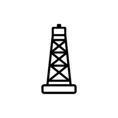 Oil rig icon isolated on white background
