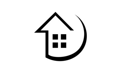 simple home building vector