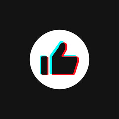 Like button, social media modern design button