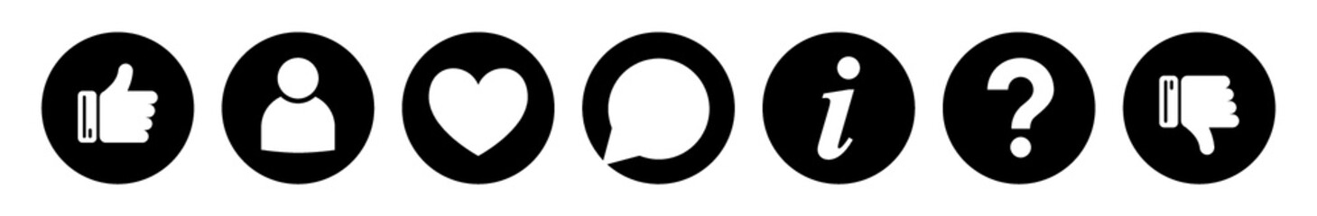 Social media icon Button, Thumbs up, like, vector illustration.