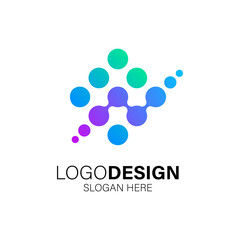 Abstract technology and business logo design