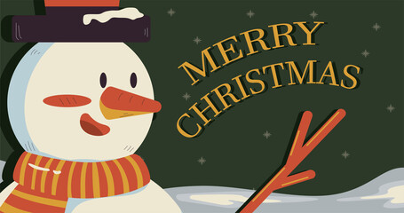 Christmas background cartoon concept. Card design.