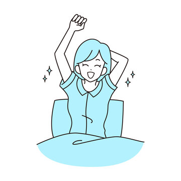 recommend clip art: 目覚めのいい女性