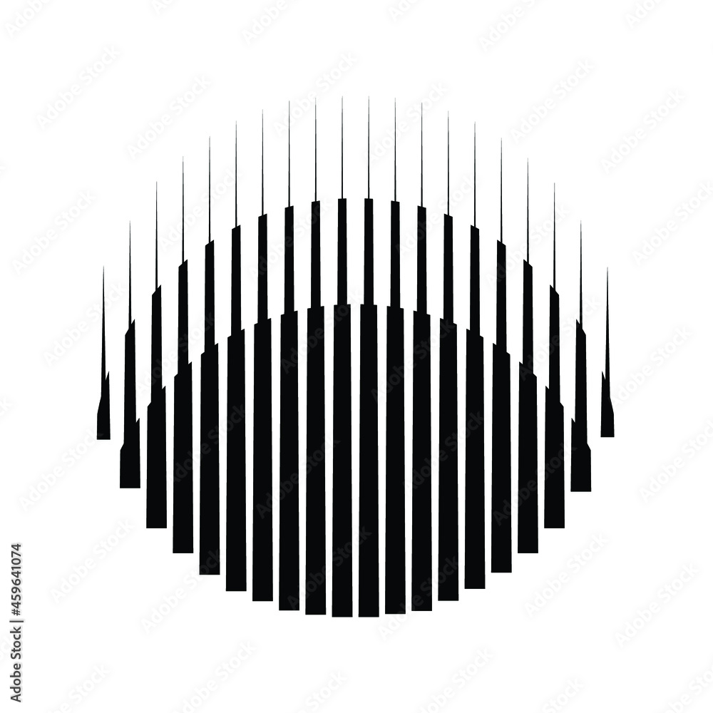 Aufkleber abstract hipster lines background with geometric circles . vector line design . poster template . mi