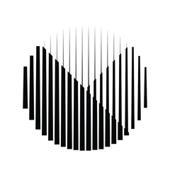 Abstract Hipster Lines Background with geometric circles . Vector Line Design . Poster template . Minimal art .