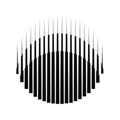 Abstract Hipster Lines Background with geometric circles . Vector Line Design . Poster template . Minimal art .