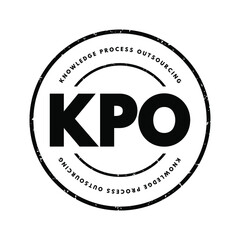 KPO - Knowledge Process Outsourcing acronym, business concept background
