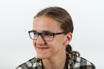 Fototapeta premium Smilling male model in glasses