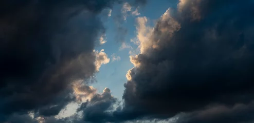 Fotobehang 空 雲 太陽 夕日 夕暮れ 曇り空 Cloudy sky, cloud,sky,sun  © kx59