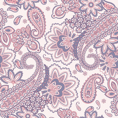 Paisley vector pattern. seamless vintage floral background