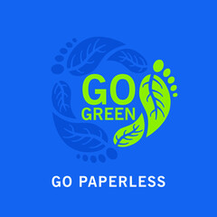 Go Green - Save Environment, Vector Background Design