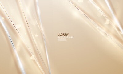 Abstract background white gold poster beauty with VIP luxury dynamic.