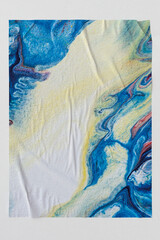 Fluid art poster on the wall DIY experimental art with design space