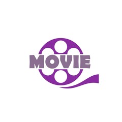 Movie word icon isolated on white background