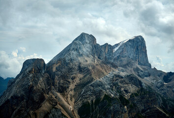 Modern look on an old subject,  moody mountains on an overcast day with dramatic high clouds