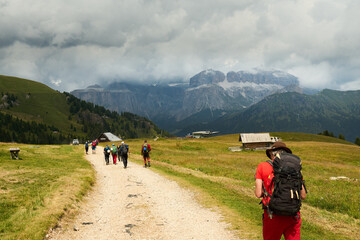 hiking in the italian Dolomites 
