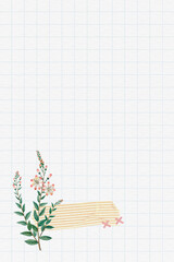Tarflower on grid background illustration