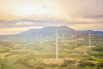Fototapeta na wymiar Huong Linh wind farm, Quang Tri, Vietnam