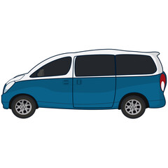 Car illustration in cartoon style