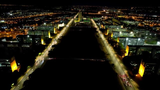 Night view of National Congress in Brasilia, Distrito Federal. Night view of National Congress in Brasilia, Distrito Federal, Brazil. Night view of National Congress in Brasilia, Distrito Federal.